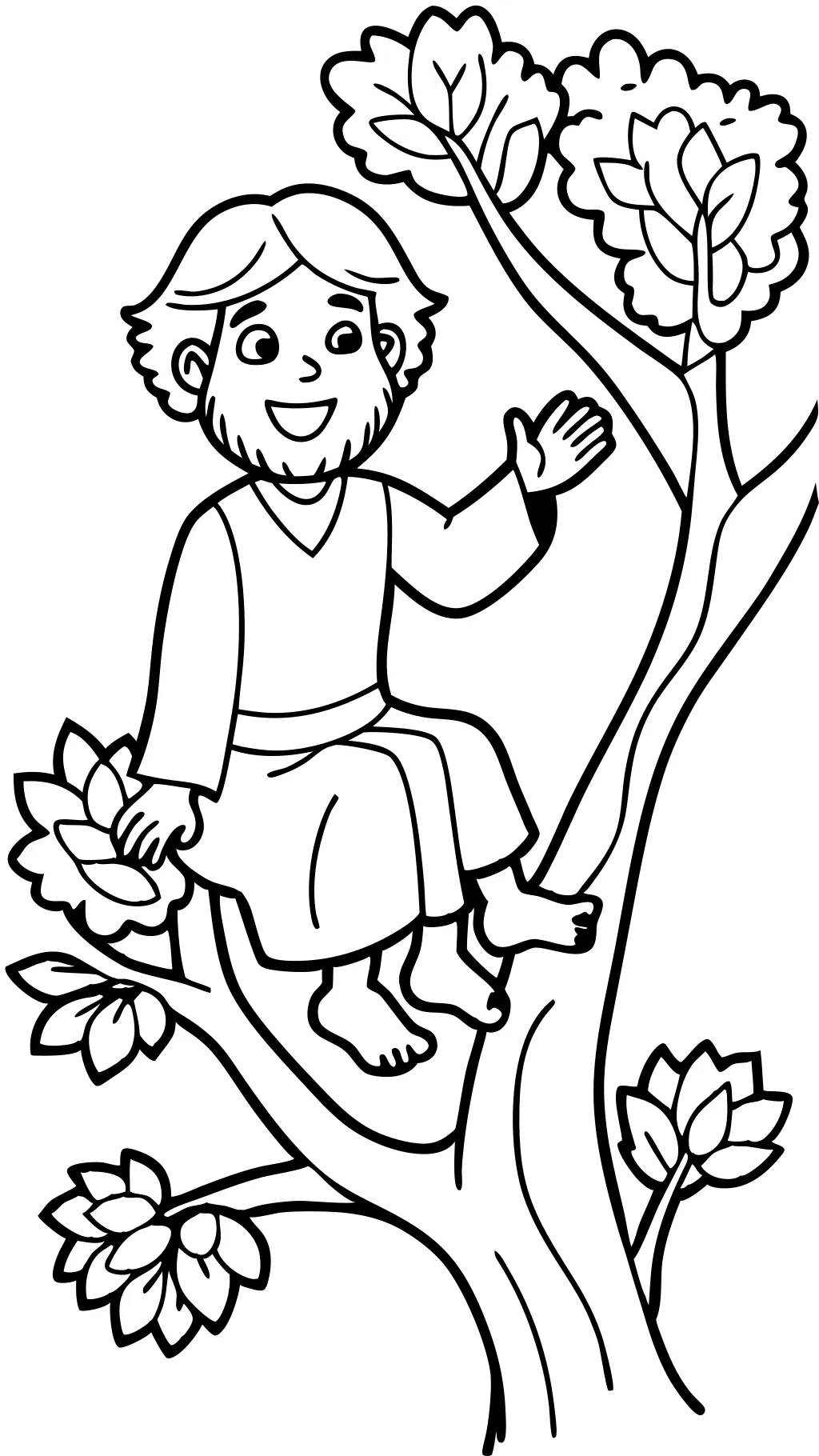 coloriage zacchaeus